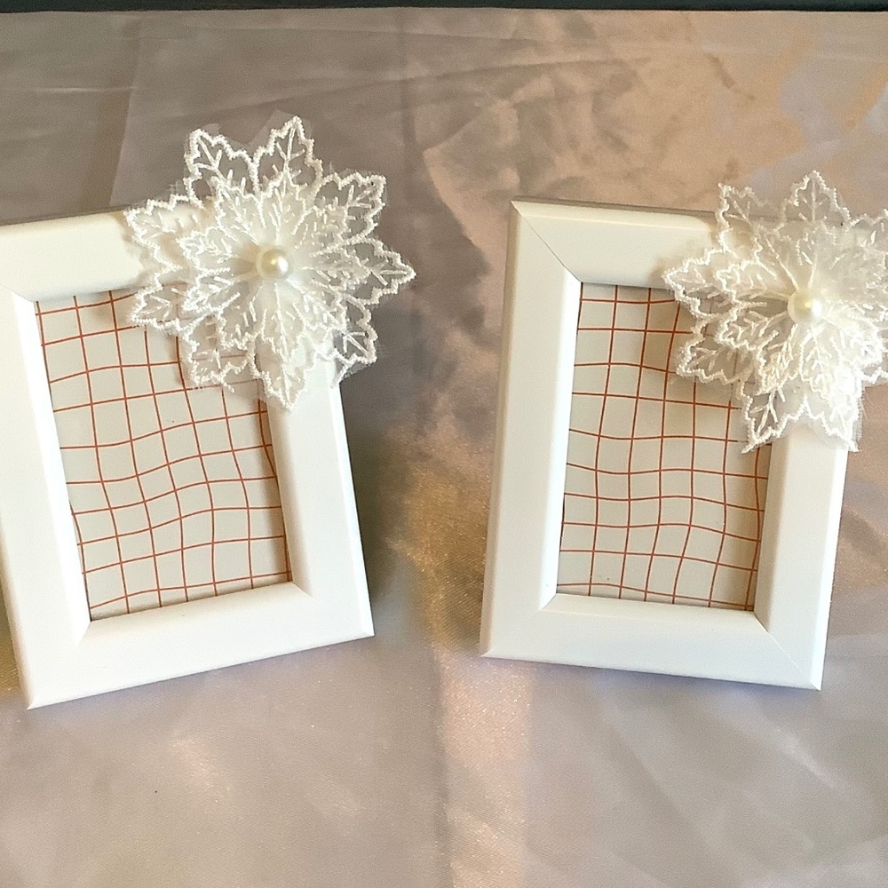 2x3 Lace flower frames set of 2